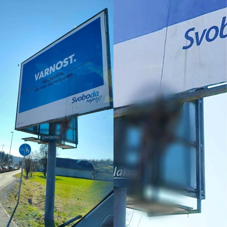 FOTO Mrtav pas obješen na predizbornom plakatu u Sloveniji. Stranka: Potreseni smo