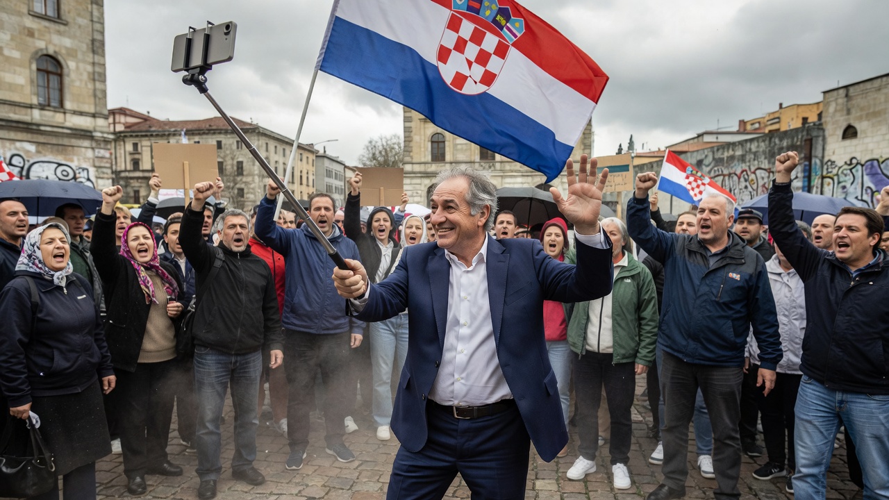 Grmoja Most prosvjed Lika poza