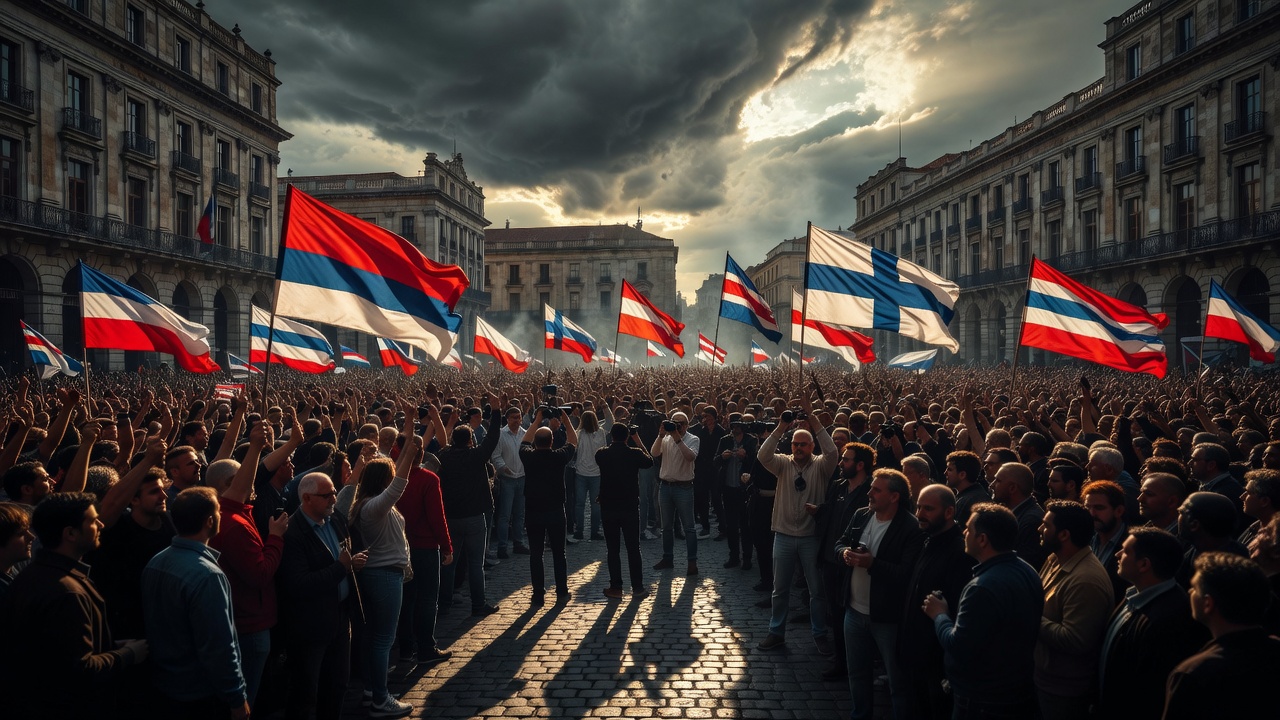 Zagreb protest crowd AFP waste Gospić