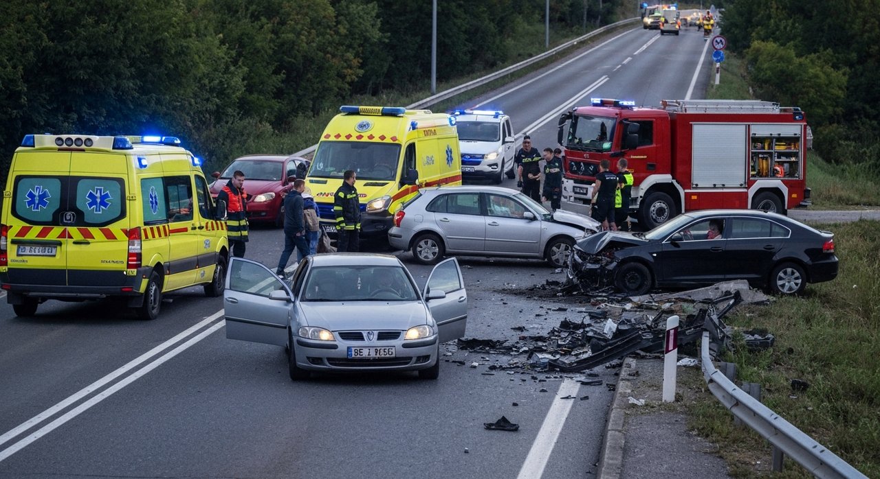 Trostruki sudar kod Osijeka: Pet osoba teško ozlijeđeno, dvoje se bori za život