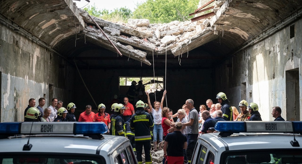 Šest turista ozlijeđeno u urušavanju krova bunkera u Štinjanu