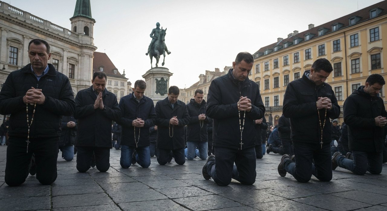 Molitva krunice na Jelačić placu ponovno okupila vjernike i izazvala reakcije