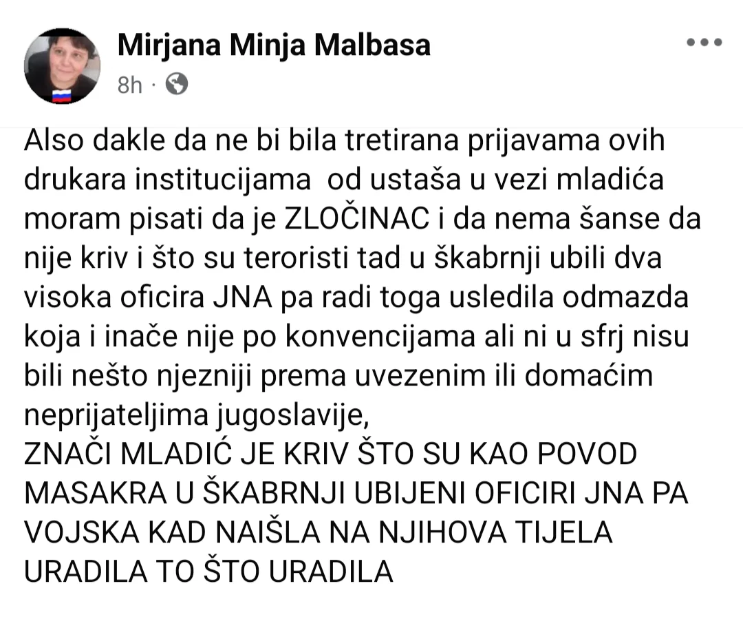 Dostavljena snimka javne Facebook objave 6