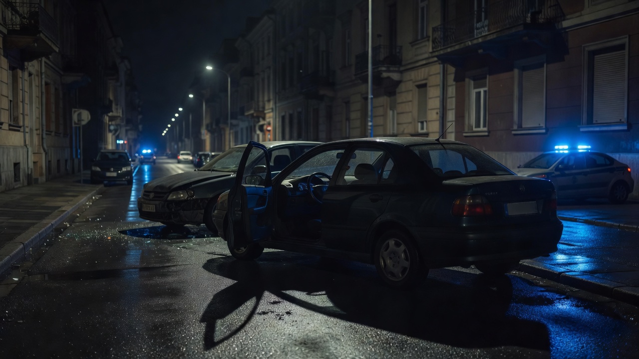 zagreb noć parkirana vozila red