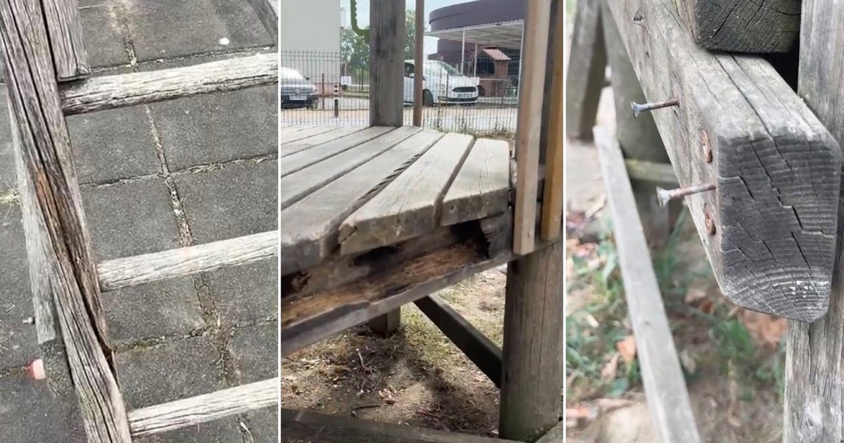 Park za djecu u Svetoj Klari pun rupa i čavala: zeleni imidž Možemo!, a sprave opasne po život