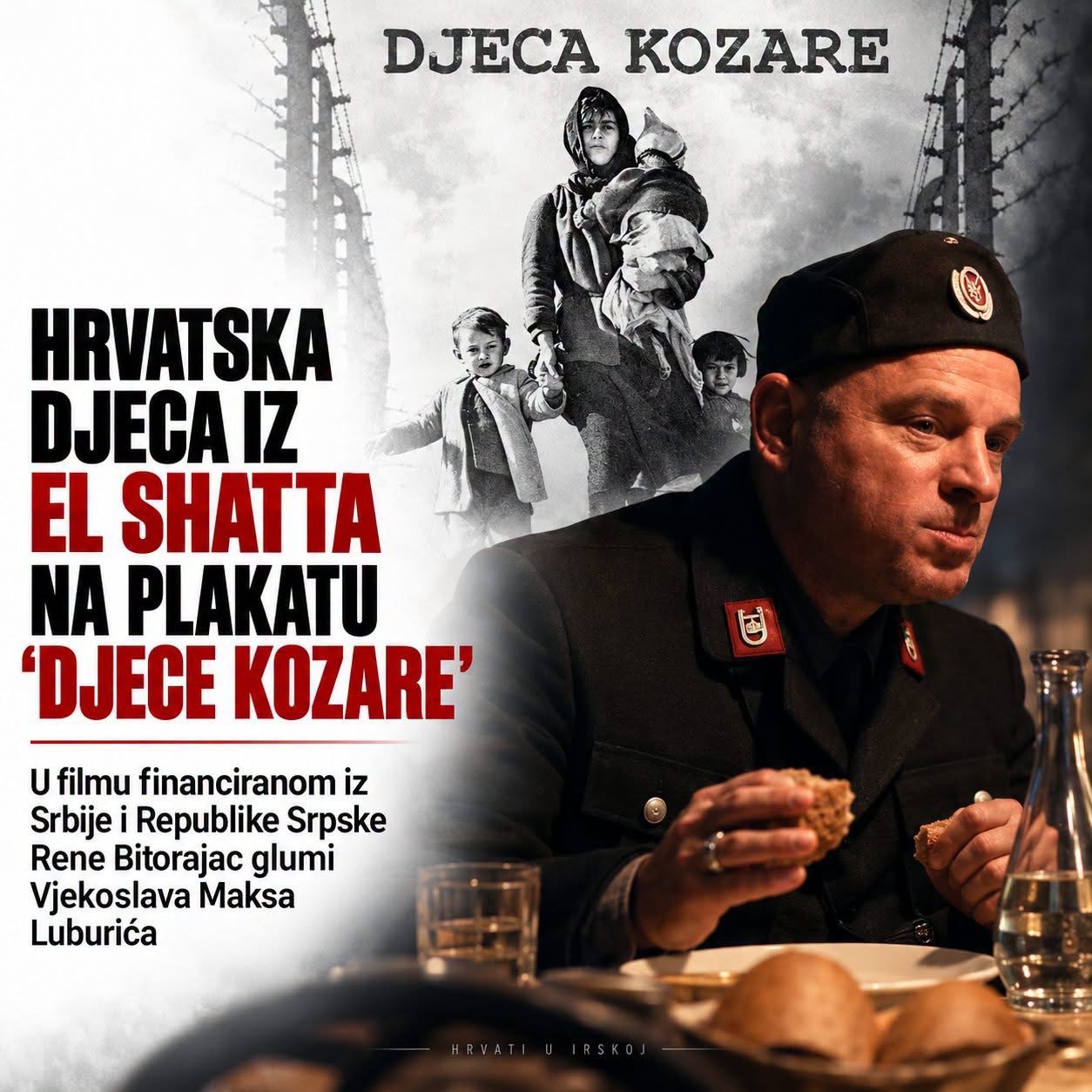 Hrvatska obitelj Ivičević iz Drvenika na plakatu „Djece Kozare“: velikosrpska propaganda posudila je djecu iz El Shatta