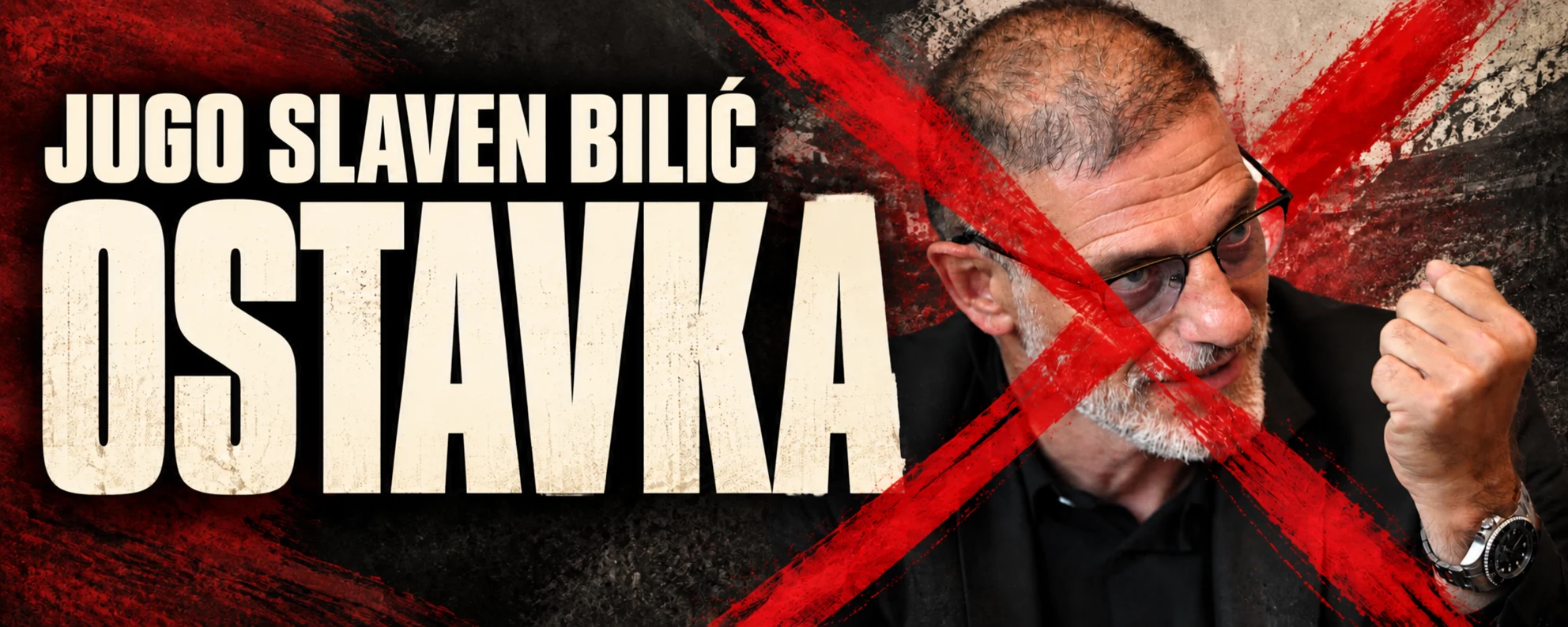 JUGO SLAVEN BILIĆ — OSTAVKA. Portret prekrižen crvenim X-om.