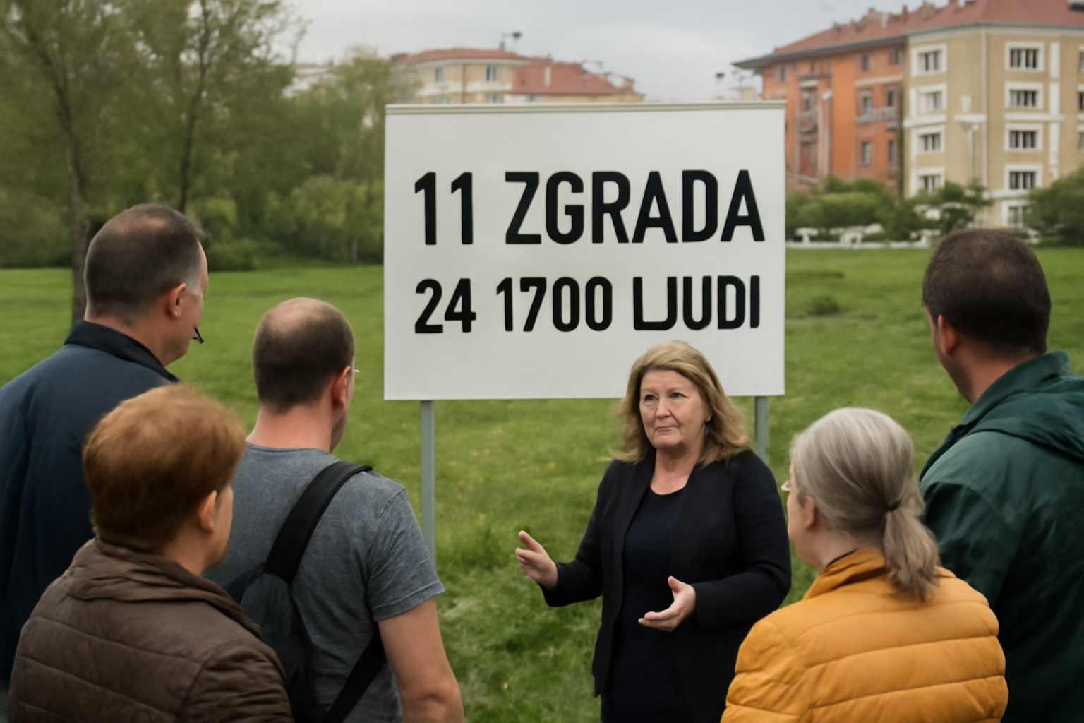 Na zelenoj površini planiraju 11 zgrada za 1700 ljudi, zastupnica traži veliki rez