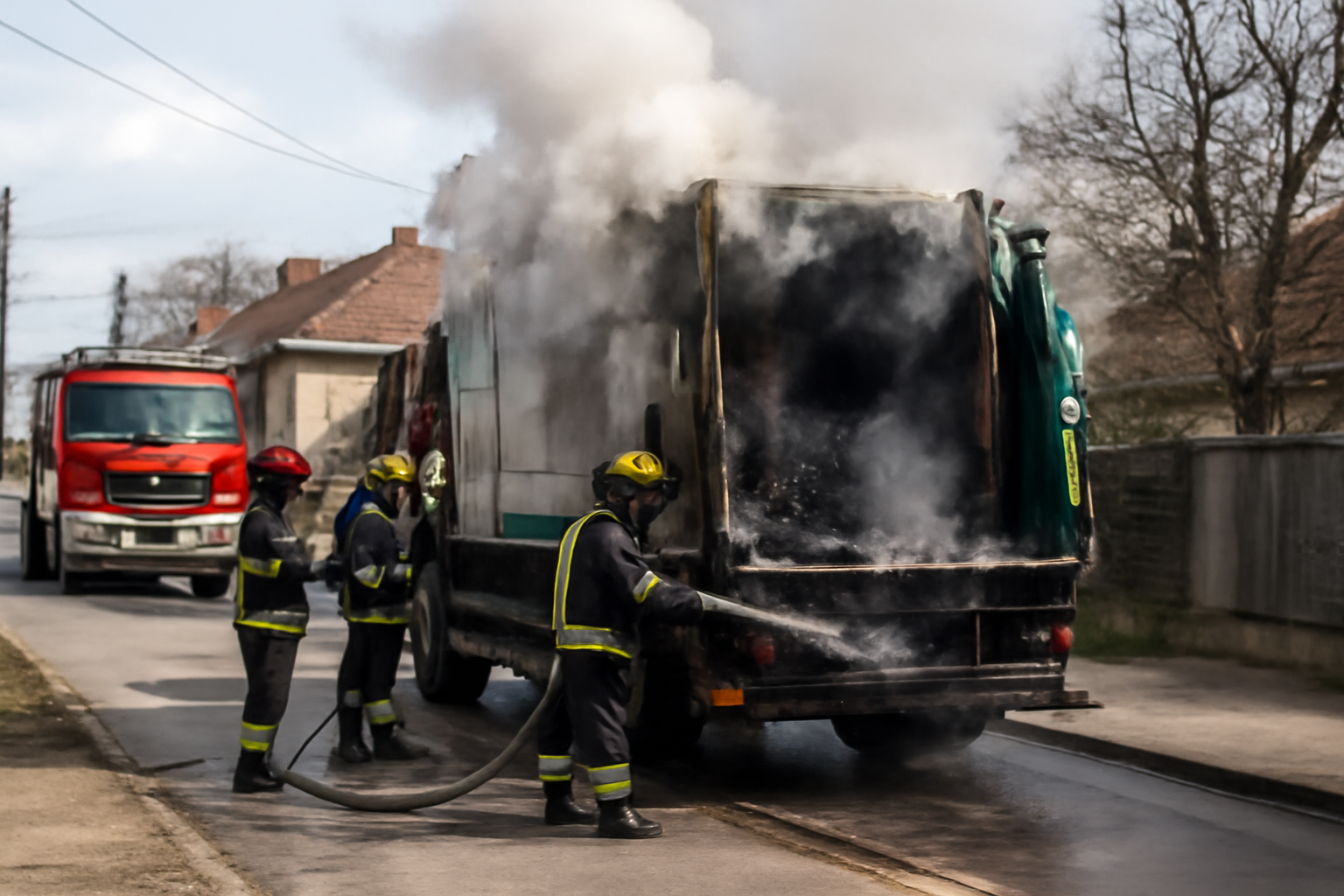 Požar otpada u kamionu Čistoće u Volovčici