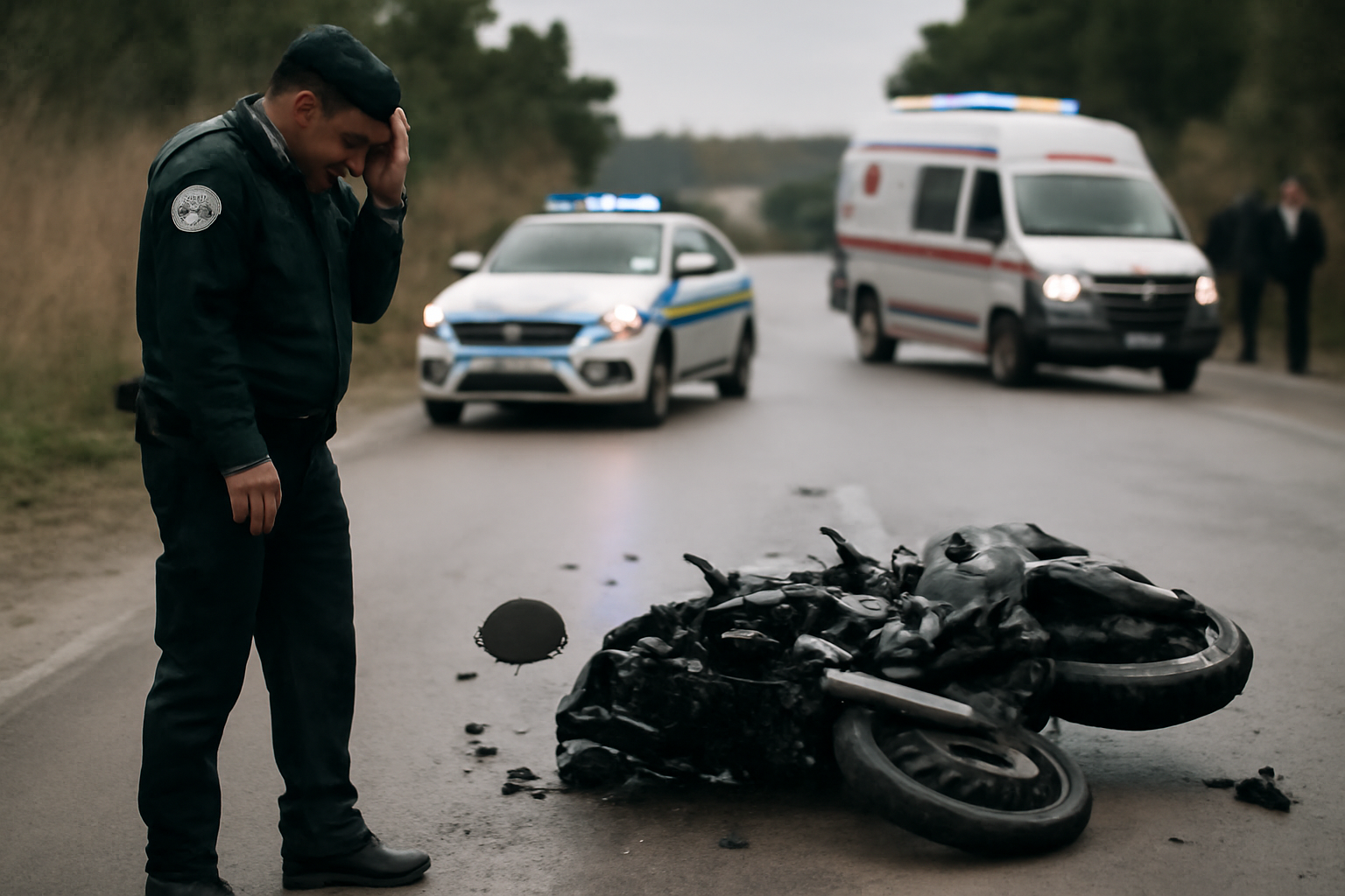 Šokantni incident u Šibeniku: Policajac pijan skrivio nesreću na motociklu