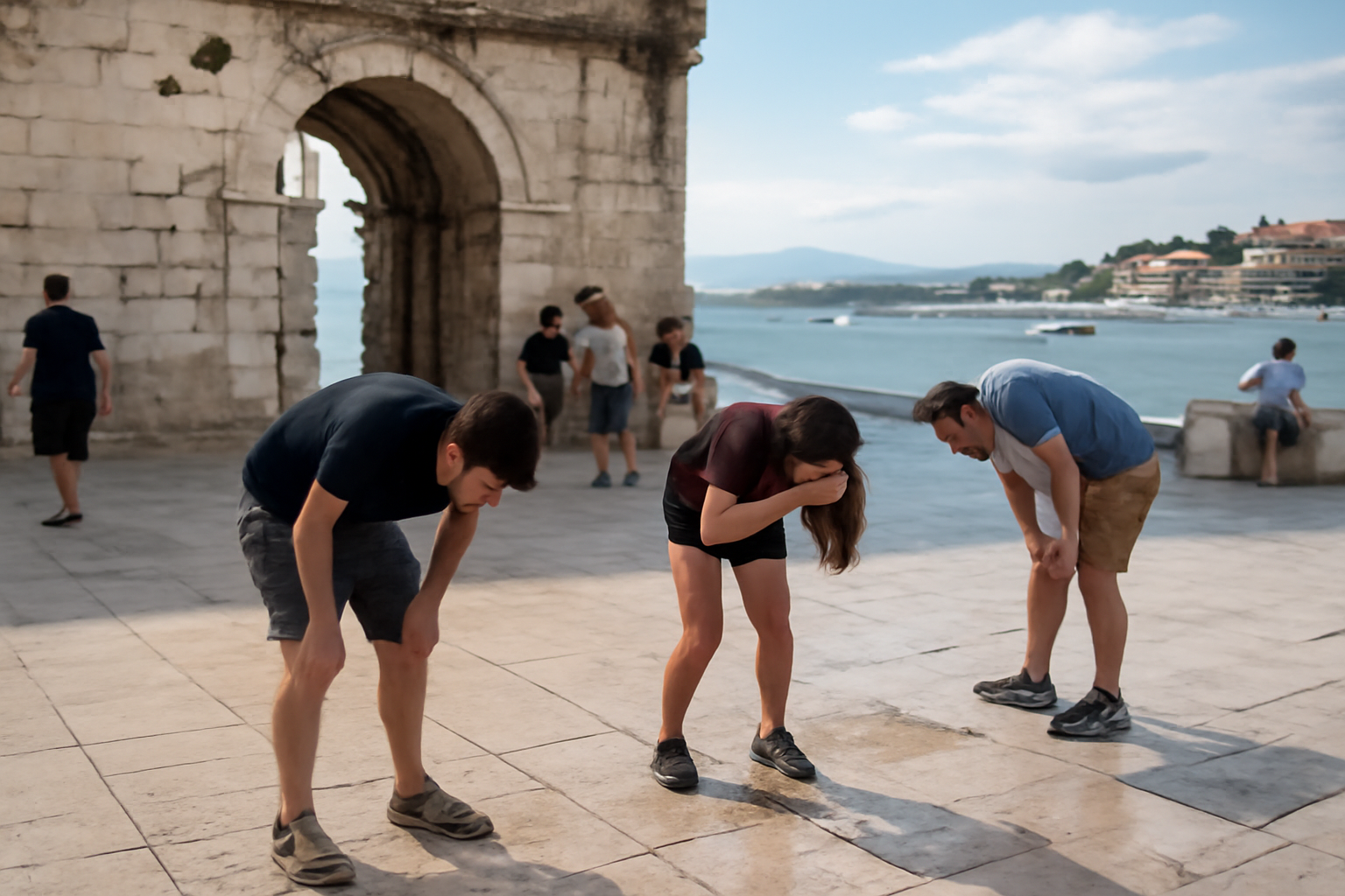 VIDEO Snimka nije za osobe slabijeg želuca: Turisti u Splitu povraćali po portunu