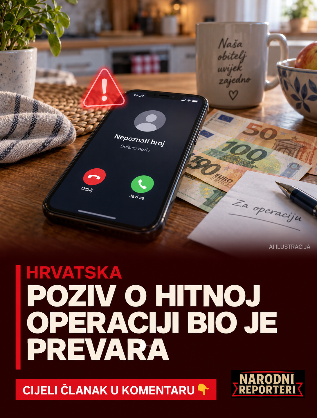 LAŽNI KIRURG TRAŽIO TISUĆE EURA: Karlovačka policija uhitila četvero osumnjičenih