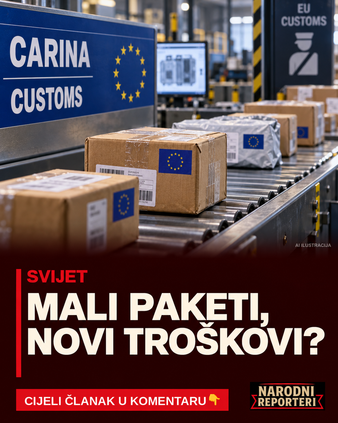 NOVI TROŠAK ZA MALE PAKETE? HOK prenosi prijedlog dodatne europske naknade