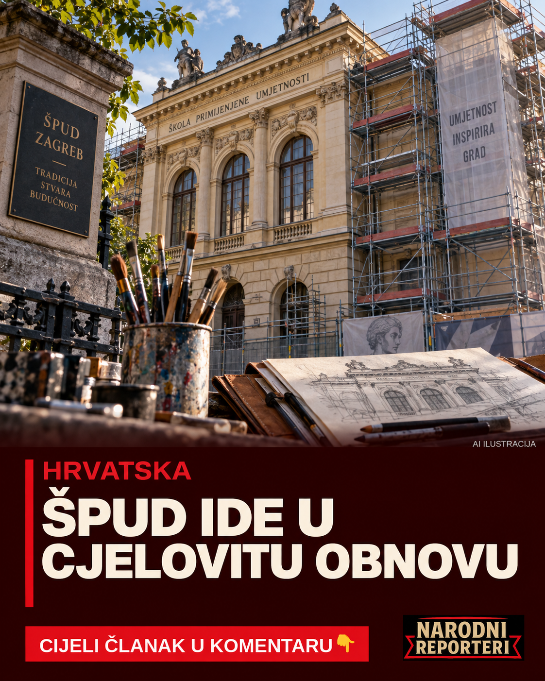 17,4 MILIJUNA EURA ZA OBNOVU ŠPUD-a: Nastava privremeno na dvije lokacije
