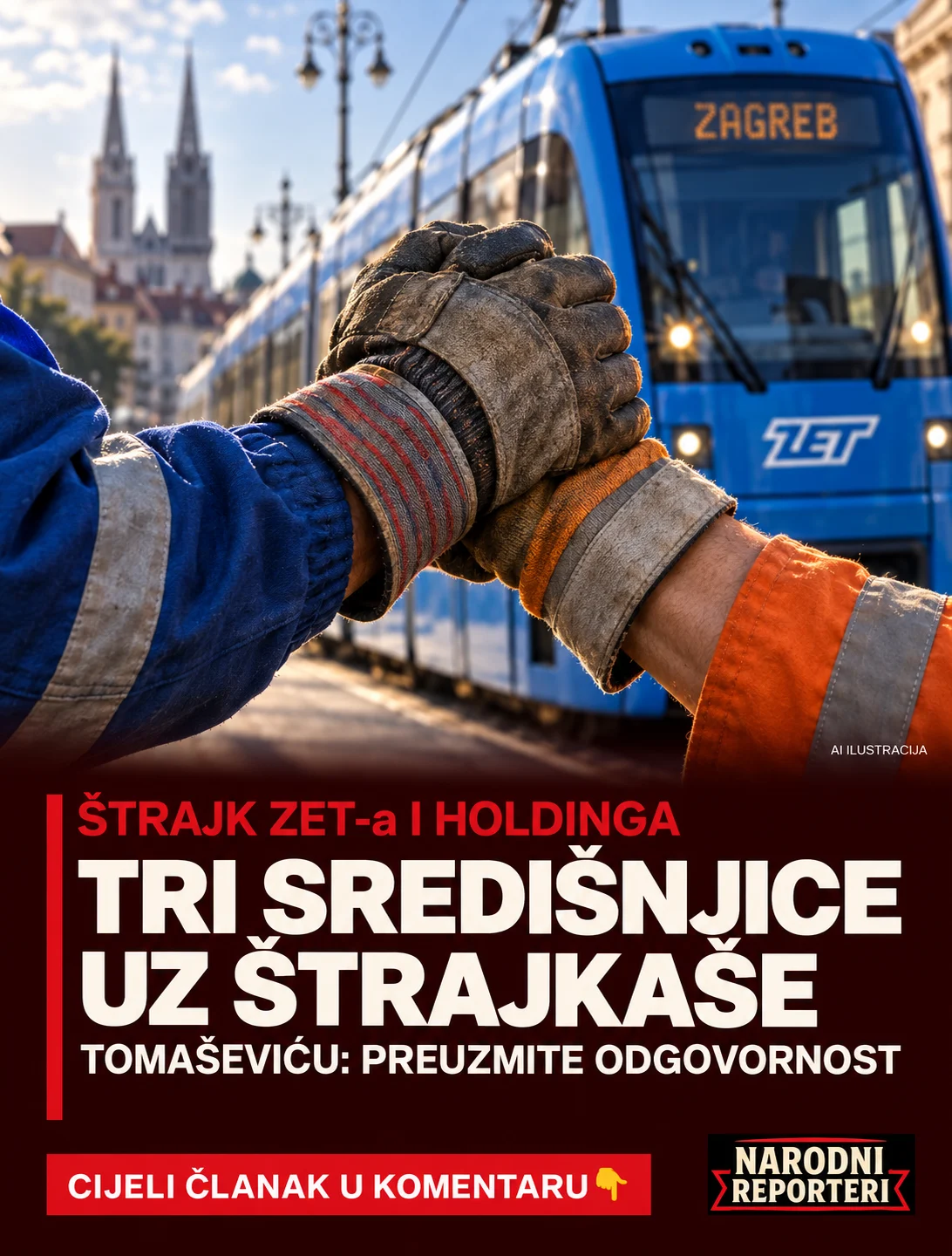 TRI SINDIKALNE SREDIŠNJICE UZ ŠTRAJKAŠE: Tomaševića pozivaju da preuzme odgovornost