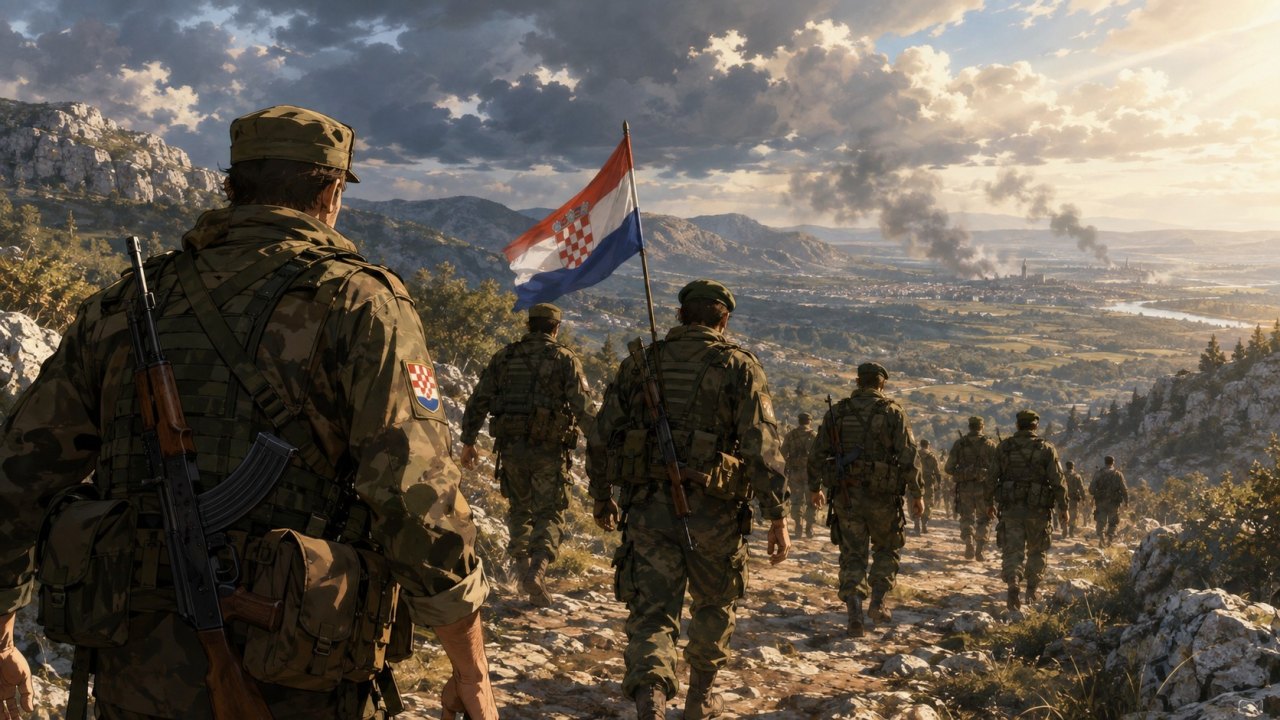 Hrvatski branitelji u proboju prema oslobođenom teritoriju (ilustracija).
