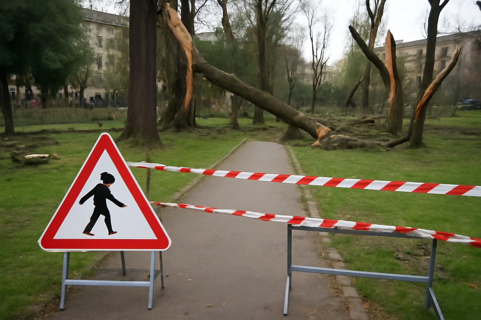Četiri mjeseca nakon olujnog nevremena, u ovom parku u Zagrebu i dalje znakovi upozorenja
